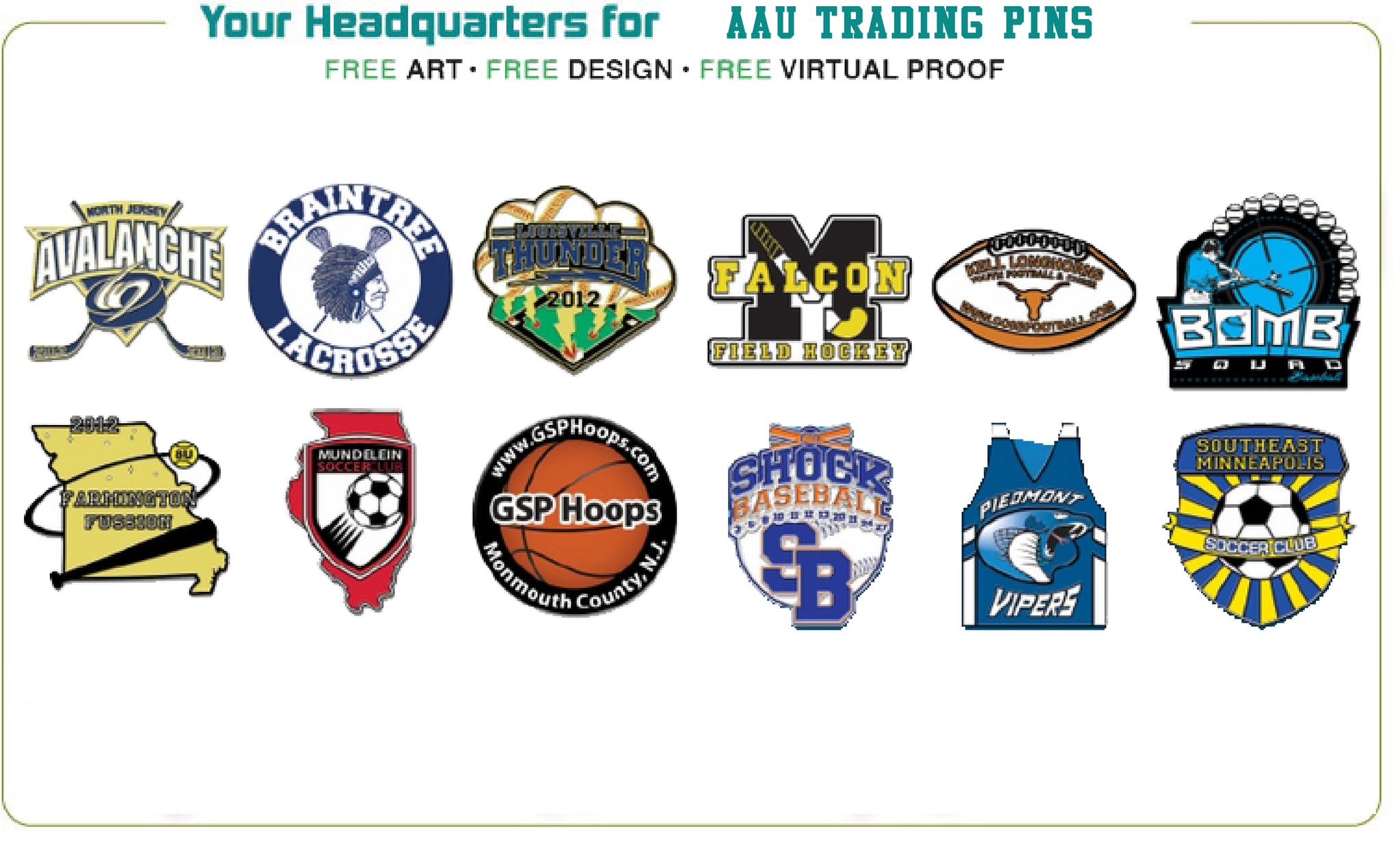 AAU Custom Trading Pins - SteelBerry Pins